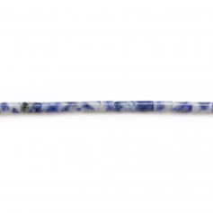 Aventurine bleu en tube 2x4mm x 40cm