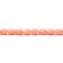 Bambou de mer teinté orange, en forme de goutte, de taille 2x6mm x 40cm