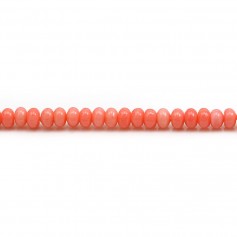 Colored Orange Rondelle Sea Bamboo 3x5mm x 40cm 