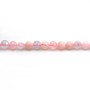 Morganite et Aigue Marine, en forme de rond plat facette  4mm x 40cm
