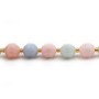 Rose quartz round beads on thread 6mm x 40cm 