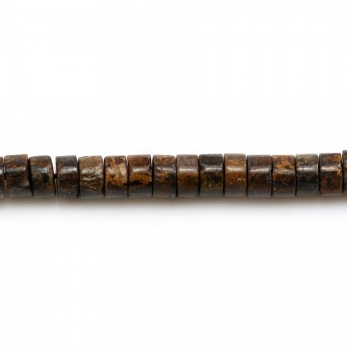 BRONZITE, en forme de rondelle, 2x4mm x 40cm