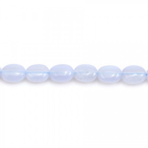 Calcédoine Ovale 6 *8mm x 5pcs