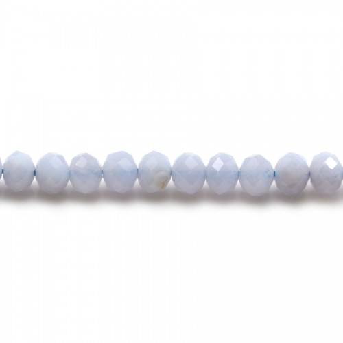 Calcédoine Rondelle Facette 4x5mm x 40cm