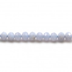 Calcédoine Rondelle Facette 4x5mm x 40cm