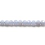 Calcédoine Rondelle Facette 4x5mm x 40cm