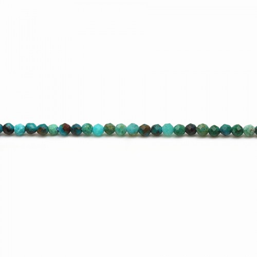 Chrysocolle, of round face shape, a size of 3mm x 40cm