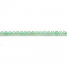 Chrysoprase de couleur verte, de forme ronde, 3mm x 10pcs