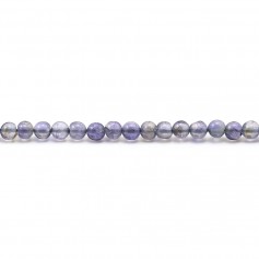 Cordiérite (Iolite)  of purple color, of round shape, 3 mm x 36cm