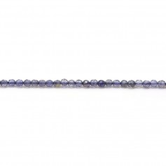 Cordierite (Iolite) ronde facette 2mm x 40cm