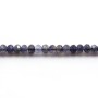 Cordiérite (Iolite) rondelles facette 3-4.5mm x 40cm