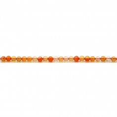 Perles rondes 2mm en cornaline x 40cm