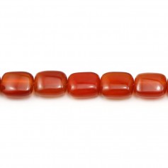 Cornaline rectangulaire 8x10mm x 4 st