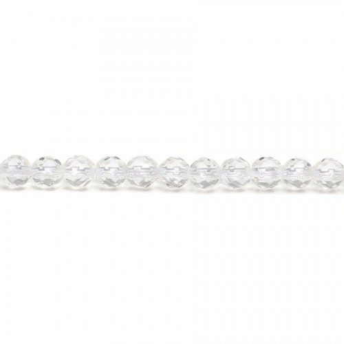 Rock crystal faceted round beads 4mm x 20pcs