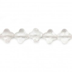 Cristal de roche trèfle facette 13 mm   