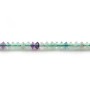 Fluorite rondelle boulier facette 2x3mm sur fil 39cm