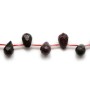 Grenat goutte 6x9mm x 40cm