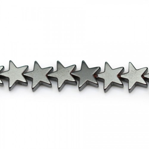 Hematite, in shape of a star, 8mm x 40 cm