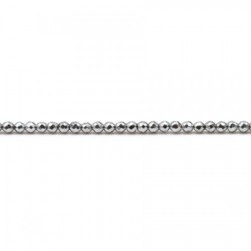 Hematite Ronde Facette 3mm x  20 pcs