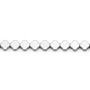 Hématite argenté trèfle 6mm x 40cm
