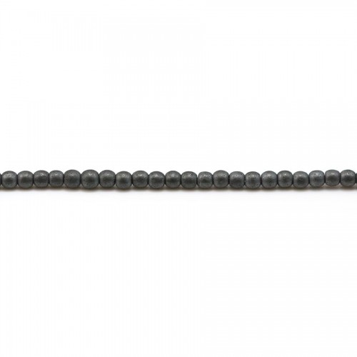 Hématite mate ronde 2mm x 40cm