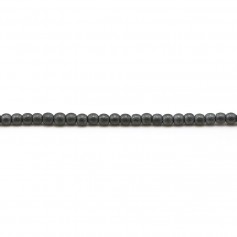 Hématite matte round 2mm x40cm
