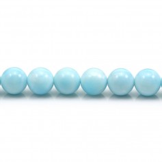 Hemimorphite de couleur bleu clair, 8mm x 40cm