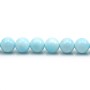 Hemimorphite de couleur bleu clair, 8mm x 40cm