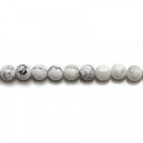 White Holite Round 4mm x 20 pcs 