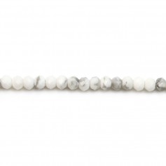 Howlite rondelle facette 2x3mm x 20pcs