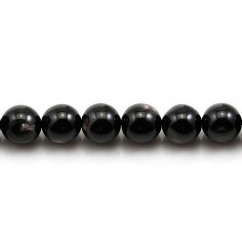 Hypersthene, en forme de rond 10mm x 39cm