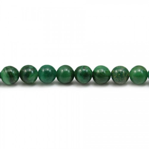 Verdit-Jade rund 6mm x 39cm