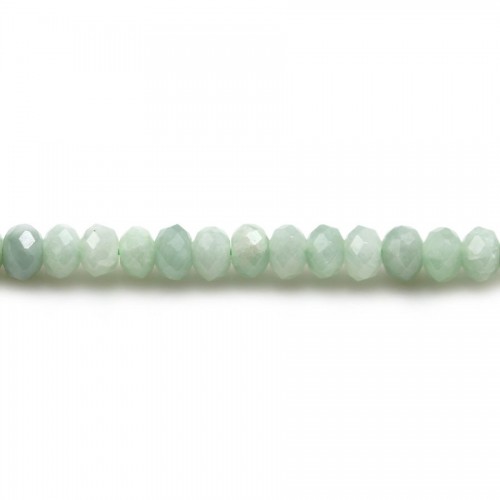 Rondelle di giada naturale sfaccettate 2,5x4mm x 39cm