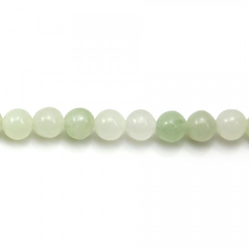 green jadeite round flat 8mm x 40cm