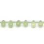 Jade jadeite, en forme de goutte, mesurant 6x9mm x 4pcs