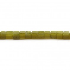 Corean jade green yellow, in shape of a square  4mm x 39cm