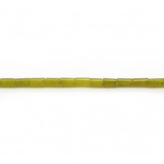 Corean jade yellow green, in the shape of a tube, 2 * 4mm x 40cm
