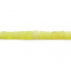 Jade lemon, en forme de cube 4mm x 39cm