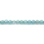 Jade Teinté bleu ciel rond facette 4mm x 40cm