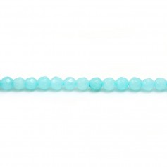 Jade teinte ronde facette 4mm