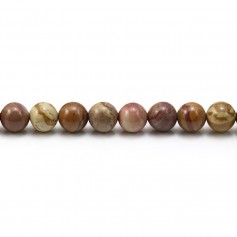 Jaspe mookaite multicolore, de forme ronde, 6mm x 40cm