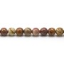 Jaspe mookaite multicolore, de forme ronde, 6mm x 40cm