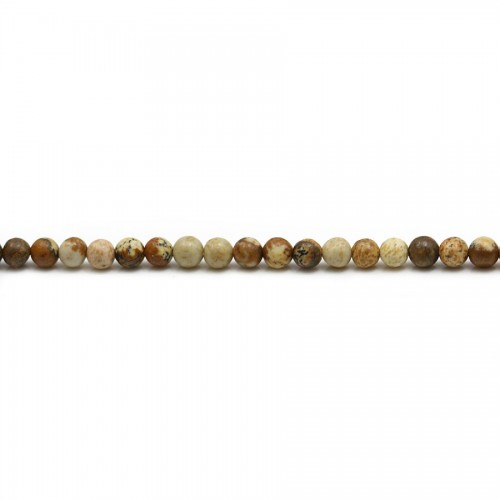 Picture jasper, in round shape, 3mm x 39cm