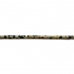 Jaspe peau de léopard , en forme de tube 2x4mm x 40cm