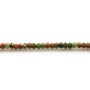 Unakite rondelle facette 1.5x2.2mm x 40cm