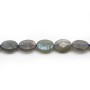 Labradorite gris de forme ovale facetté 8x10mm x 6 st