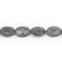 Labradorite gris de forme ovale facetté 13x18mm x 1 st