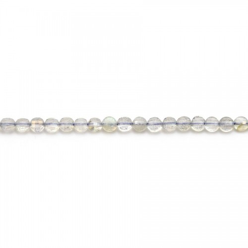 Labradorite rotonda piatta sfaccettata 2,5 mm x 40 cm
