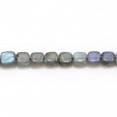 Labradorite grise en forme de carré 6mm x 6pcs