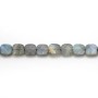 Labradorite grise en forme de carré facetté 6mm x 4 st